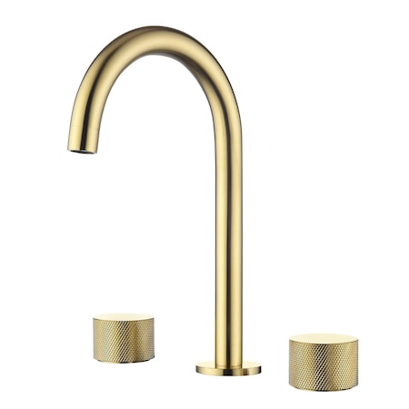 Kibi Circular X 8 Bathroom Sink Widespread Faucet with Drain Assembly KBF1026BG